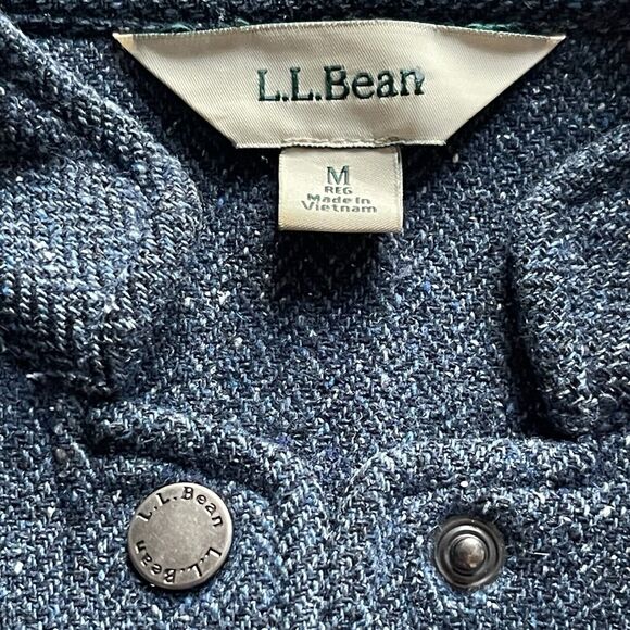 Vintage LL Bean Stonington Herringbone Tweed Jacket Womens Size M Elbow Patch - Picture 10 of 10